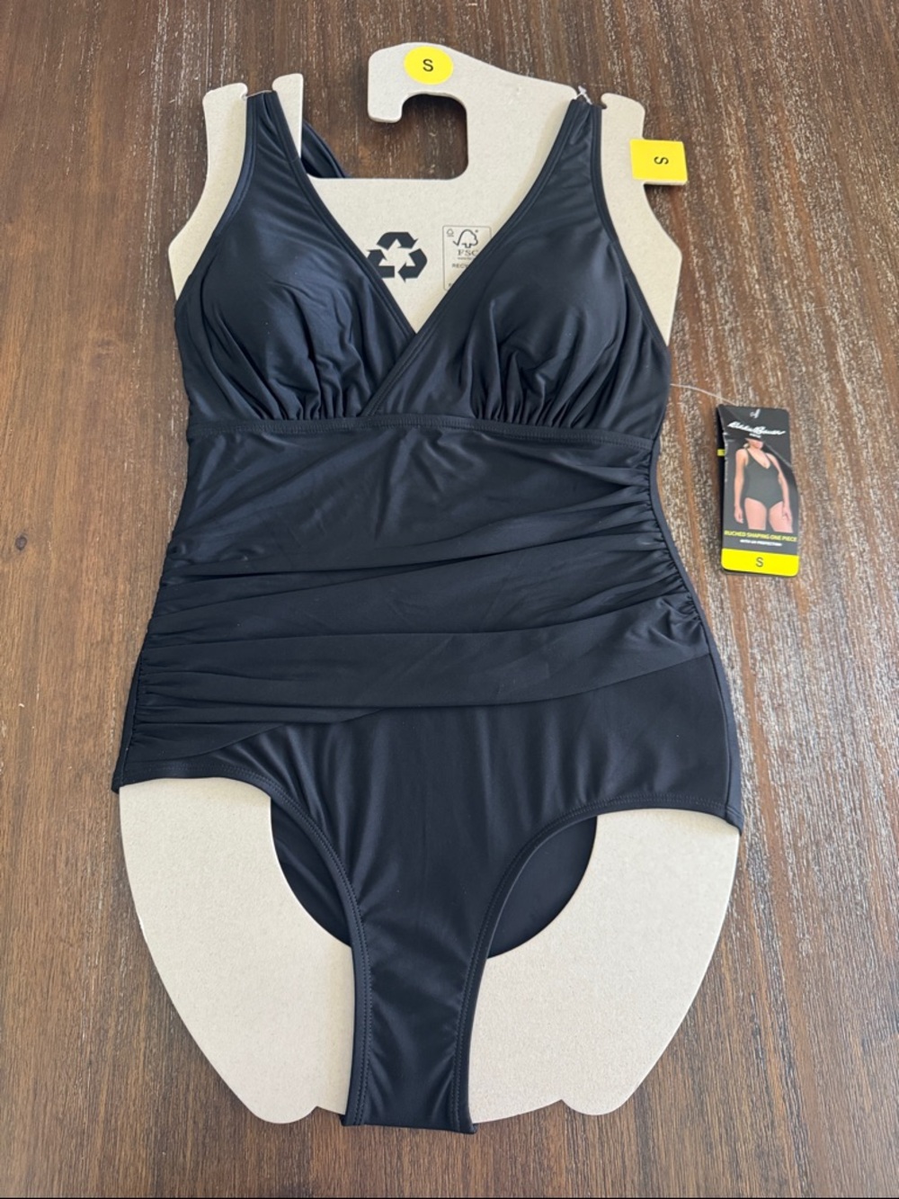 Eddie Bauer Womens Midweight Ruched Shaping One Piece Swimsuit